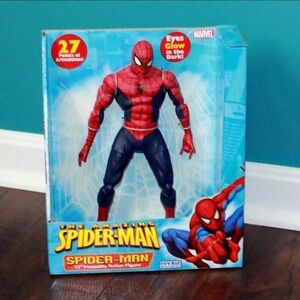 MARVEL Spider-Man Poseable Figure 27 Points Articulation Eyes Glow NEW in BOX